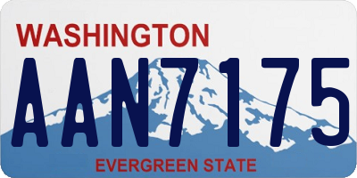 WA license plate AAN7175