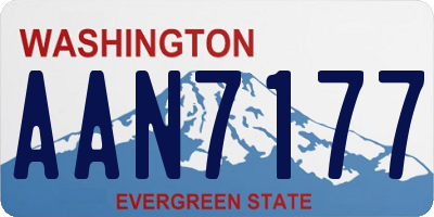 WA license plate AAN7177
