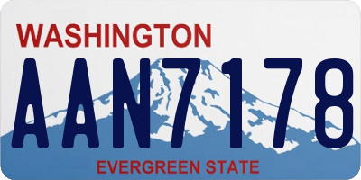 WA license plate AAN7178