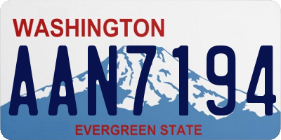 WA license plate AAN7194