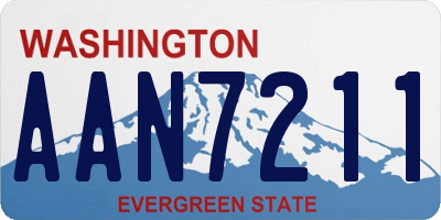 WA license plate AAN7211