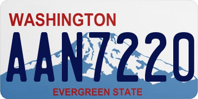 WA license plate AAN7220