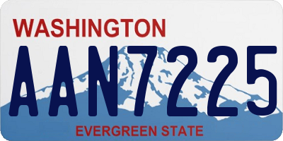 WA license plate AAN7225