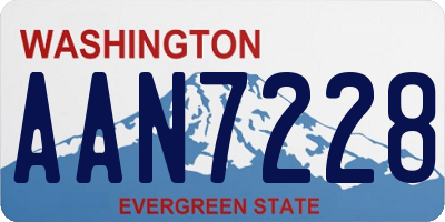 WA license plate AAN7228