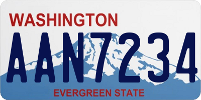 WA license plate AAN7234