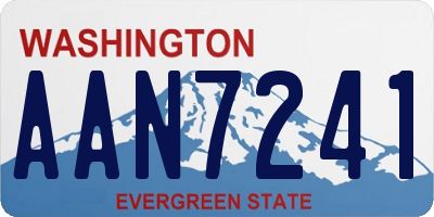 WA license plate AAN7241