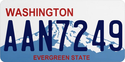 WA license plate AAN7249