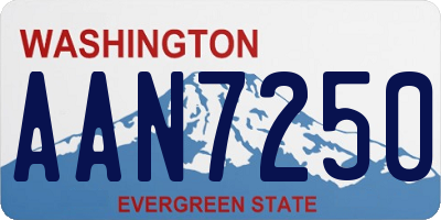 WA license plate AAN7250