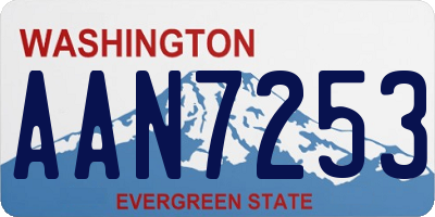 WA license plate AAN7253