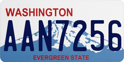 WA license plate AAN7256