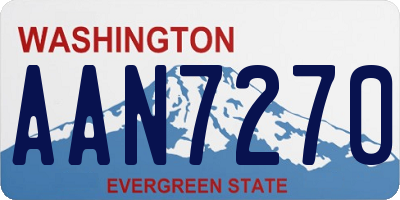 WA license plate AAN7270