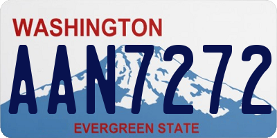 WA license plate AAN7272