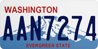 WA license plate AAN7274