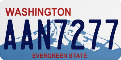 WA license plate AAN7277