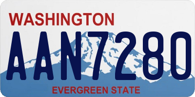 WA license plate AAN7280