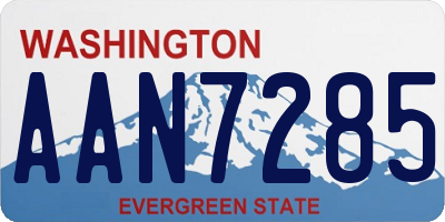 WA license plate AAN7285