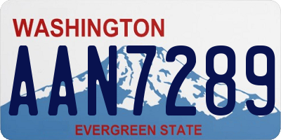 WA license plate AAN7289