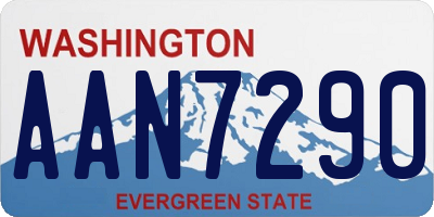 WA license plate AAN7290