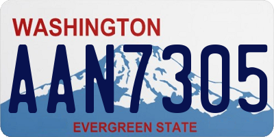 WA license plate AAN7305