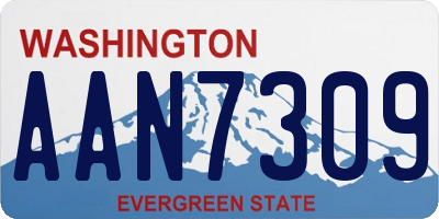 WA license plate AAN7309