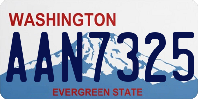 WA license plate AAN7325