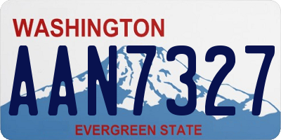 WA license plate AAN7327