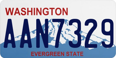 WA license plate AAN7329