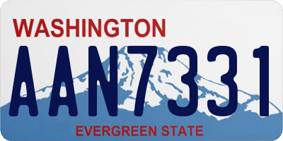 WA license plate AAN7331