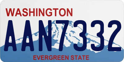 WA license plate AAN7332