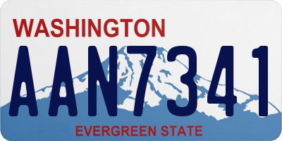 WA license plate AAN7341