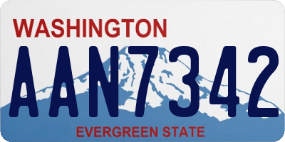 WA license plate AAN7342