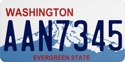 WA license plate AAN7345