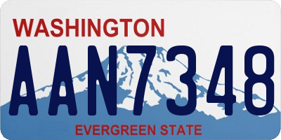 WA license plate AAN7348