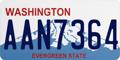 WA license plate AAN7364