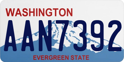WA license plate AAN7392