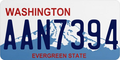 WA license plate AAN7394