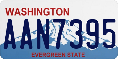 WA license plate AAN7395