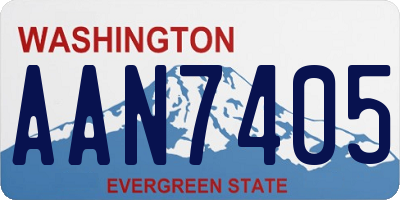 WA license plate AAN7405