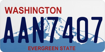 WA license plate AAN7407