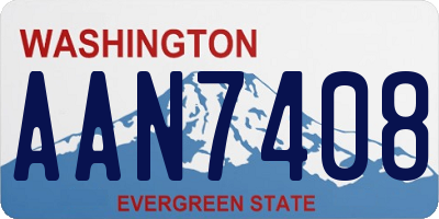 WA license plate AAN7408