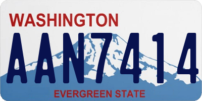 WA license plate AAN7414