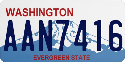 WA license plate AAN7416