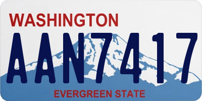 WA license plate AAN7417