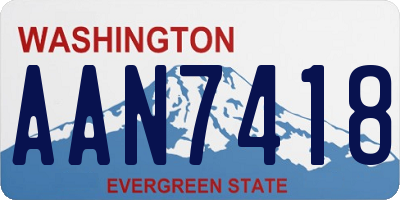 WA license plate AAN7418