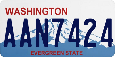 WA license plate AAN7424