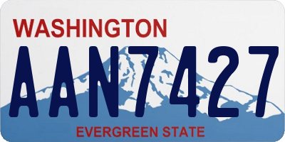 WA license plate AAN7427