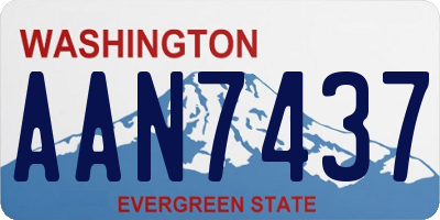 WA license plate AAN7437