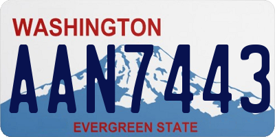 WA license plate AAN7443