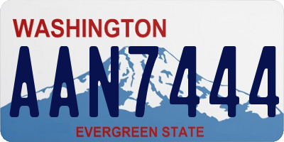 WA license plate AAN7444