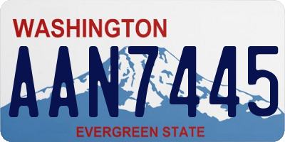 WA license plate AAN7445